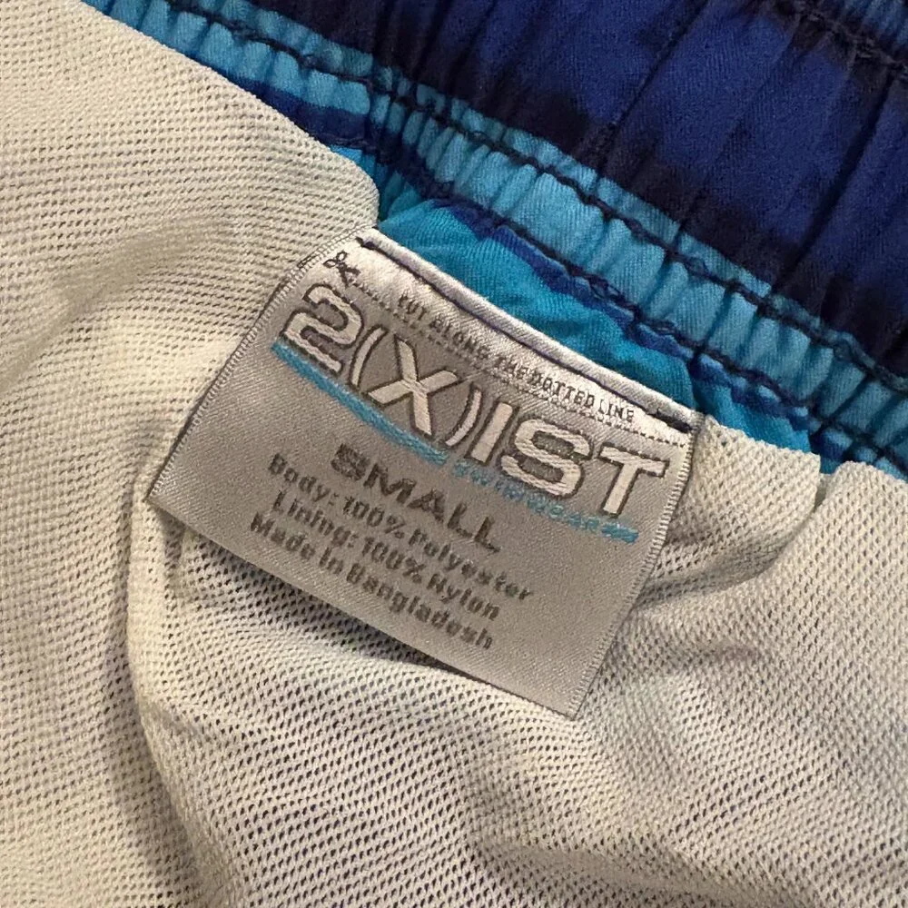 2xist Blue Striped Swim Shorts